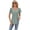 Green, variant on Women Fashion Shirts Casual Square Neck Tees Fold Short Sleeve Swallowtail Top S-2XL