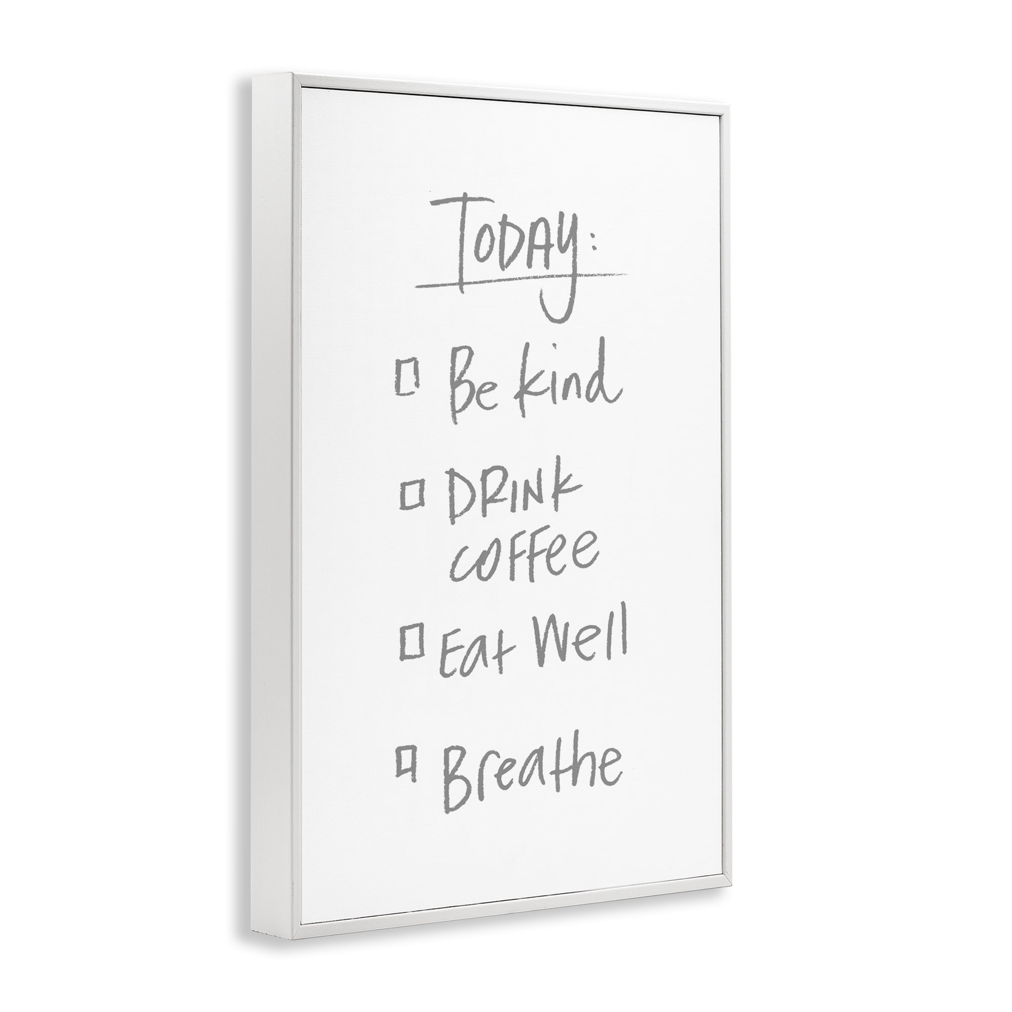 Stupell Industries Simple Today's Checklist White Framed Giclee Art, design by SD Graphics Studio