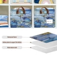 thumbnail image 6 of Wobogo Pale Blue Butterfly Storage Basket 16.9×11.4×10in Collapsible Oversized with Metal Iron Frame, 6 of 8