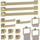thumbnail image 1 of Juego De Accesorios De Baño De 15 Piezas De Oro Cepillado: Barra Para Toallas De 23,6 Pulgadas, Aro Para Toalla, Soporte Para Papel Higiénico Y Ganchos, Herrajes Para Baño Montados En La Pared, Resist, 1 of 5