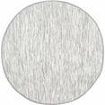 thumbnail image 2 of Safavieh Montauk Collection MTK753A Tapis de Zone en Coton à Franges Fait à la Main, 6' x 6' Rond, Argent, 2 of 5