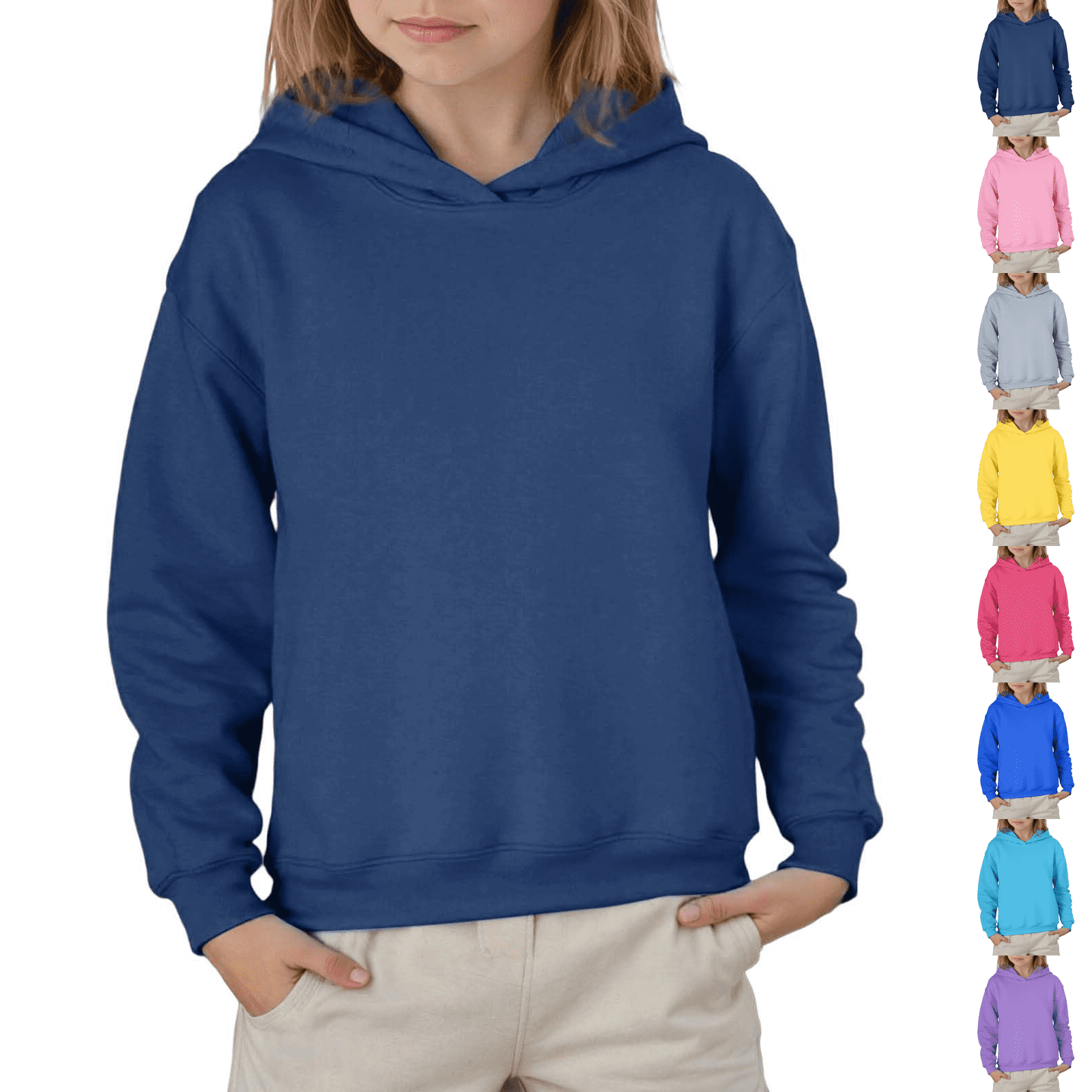 Hoodies for Teen Girls Kids Boys Cute Sweatshirt Oversized Long Sleeve Pullover Tops Trendy Preppy Clothes Navy 5-6Y