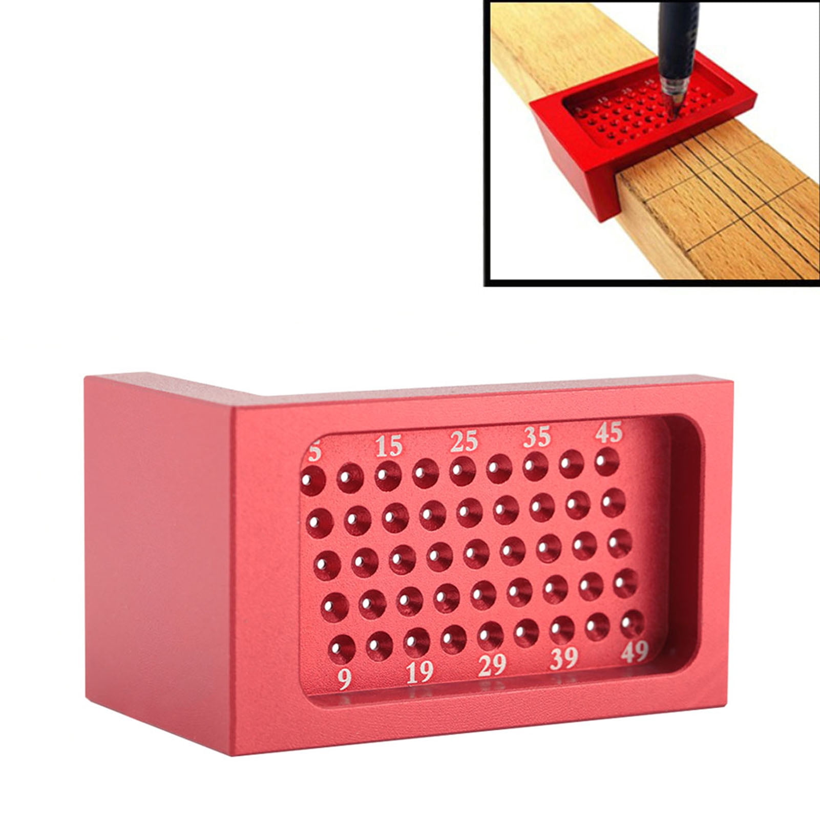 Woodworking Ruler: Aluminum Alloy, Durable  Rustproof, Accurate Cross Marking Tool