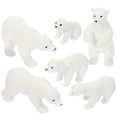 thumbnail image 1 of 6 Pcs Adorables Ours Blanc Simulés Miniatures Ours Polaire Micro Décors de Paysage, 1 of 7