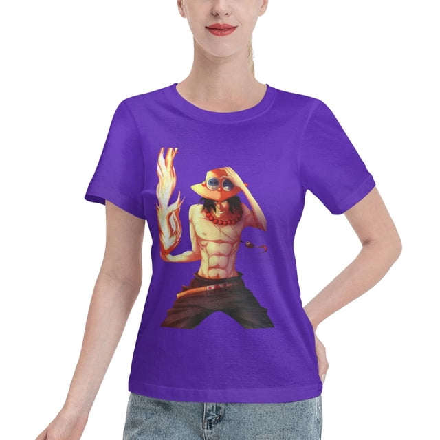 T-Shirt Basique à Manches Courtes pour Femme une Pièce Ace