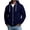 Navy #1, variant on Evdexr Mens Zip Up Hoodie Long Sleeve Hooded Sweatshirt with Pockets 2026 Winter Trendy Athletic Jacket Slim Fit Lightweight Color Block Hoodies L
