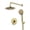 Brushed Gold, variant on sumerain Bathroom Shower System with Filtered Handheld Shower for Hard Water, 9 inches Multiple Spray Modes Rain Shower Head, Chrome Finish