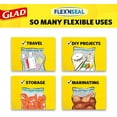 thumbnail image 4 of Glad FLEXN SEAL Freezer Storage Plastic Bags, Quart, 35 Count(Pack of 4), 4 of 23
