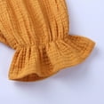 thumbnail image 6 of KkSLirnhs Size 1Y-5Y Toddler Infant Baby Jumpsuits Clearance Toddler Baby Girls New Trendy Cute Solid Color Cotton Linen Ruffles Frenulum Jumpsuit Romper Yellow 2-3Y, 6 of 9