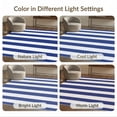 thumbnail image 7 of ODIKA Striped Nautical Navy Cabana Wide Alternating Bands Awning Sriped for Guest Room, Lounge, Apartment, Non-Slip Low Profile, 7 of 7
