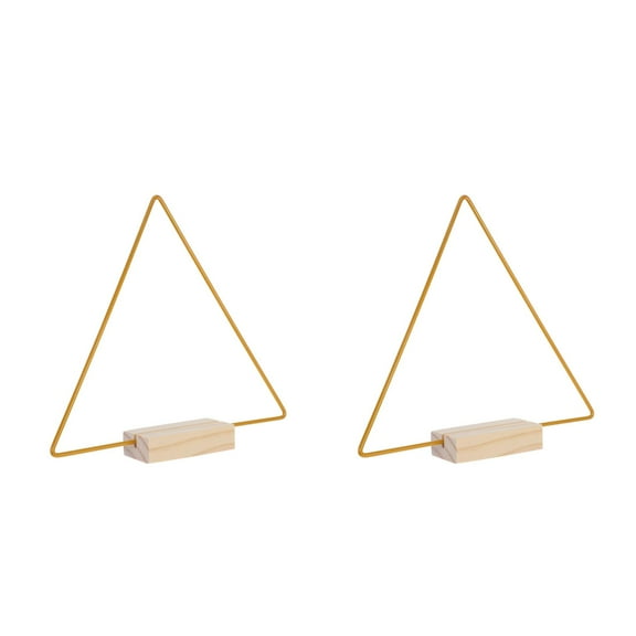 WORGEOUS 4 Sets  Triangle Metal Floral Hoop Centerpiece Diy Wedding Table Centerpiece Metal Floral Hoop With Stand Iron Wreath Ring For Party Event Decorations