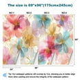 thumbnail image 3 of Peel and Stick Wallpaper Waterproof Sweet flower watercolor soft pastel colors water color Wall Mural Decor Self Adhesive and Removable 69in x 98in, 3 of 8