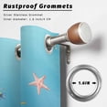 thumbnail image 6 of Outdoor Curtains for Patio Waterproof, Turtle Coastal Windproof Pravicy Outside Porch Blackout Curtain, Nautical Ocean Summer Beach Coral Octopus Sun Blocking Grommets Curtains for Cabana 54"x108", 6 of 9
