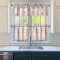 thumbnail image 3 of 3 PCS Cute Cartoon Kitchen Curtains Set - Fun Kawaii Rainbow Animals & Space Design, Semi-Sheer Tier Curtains with Valance for Kids Room, Farmhouse Window Treatment Panels (54x18 & 27.5x24 Inch), 3 of 6