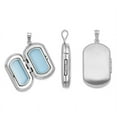 thumbnail image 2 of Collier Pendentif Médaillon Rectangulaire Arbre en Argent Sterling avec Chaîne, 2 of 4