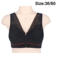 thumbnail image 2 of Sujetador deportivo con cremallera frontal para mujer Sujetador de encaje sin aros Sujetador de camiseta de cobertura completa - Negro Zhivalor CPB-SSW1619-1, 2 of 5