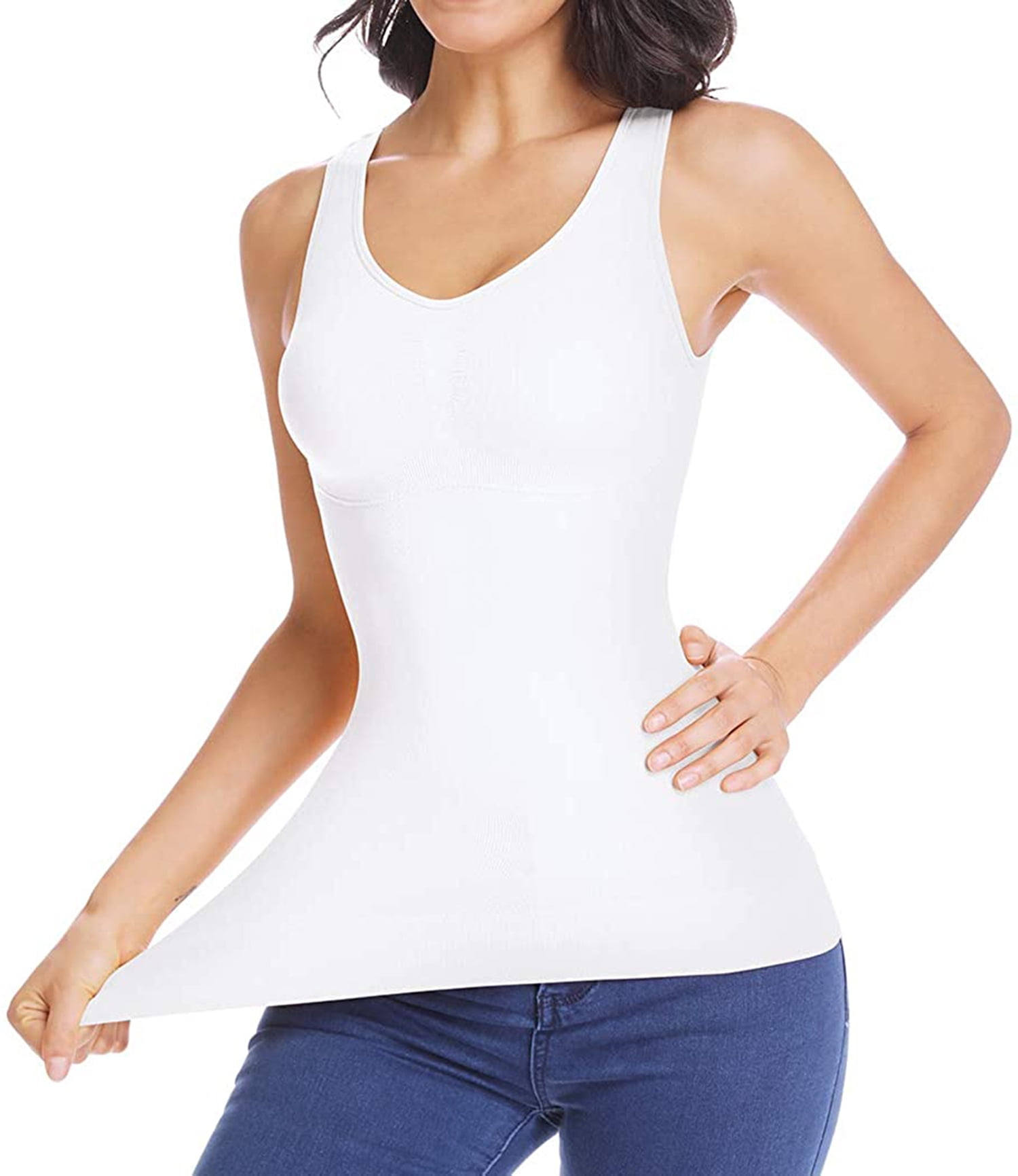 Vaslanda Vaslanda Women S Cami Shaper With Built In Bra Tummy Control Smoothing Camisole Tank