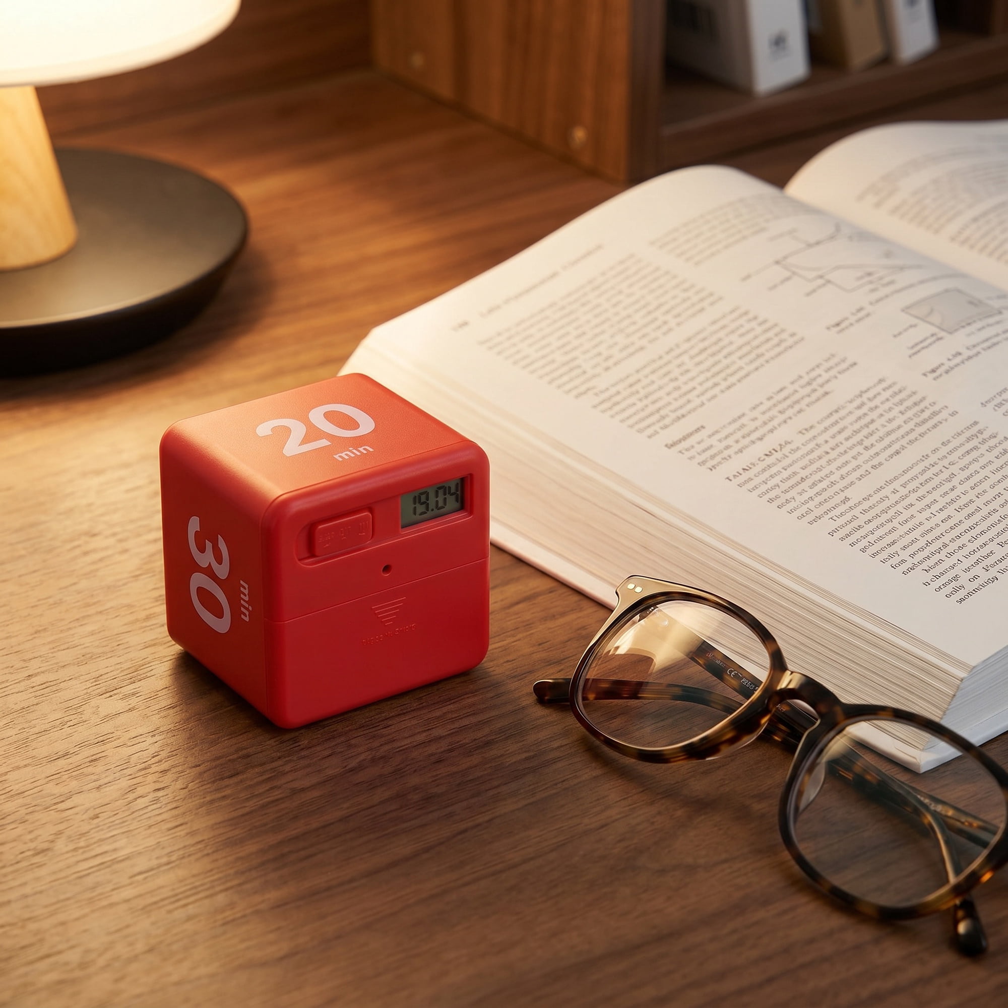 Unique Bargains 60 Minute Kitchen Timer, Digital Visual Timer for Students and Adults Red