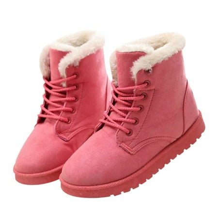

Fluffy Snow Boots Thick Fleece Lined Warm Women Winter Ankle Boots New