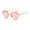 Light Pink, variant on Pink Heart-Shaped Rimless Sunglasses - Gradient Lens UV Protection Lightweight Eyewear for Beach, Picnic & Outdoor Fashion