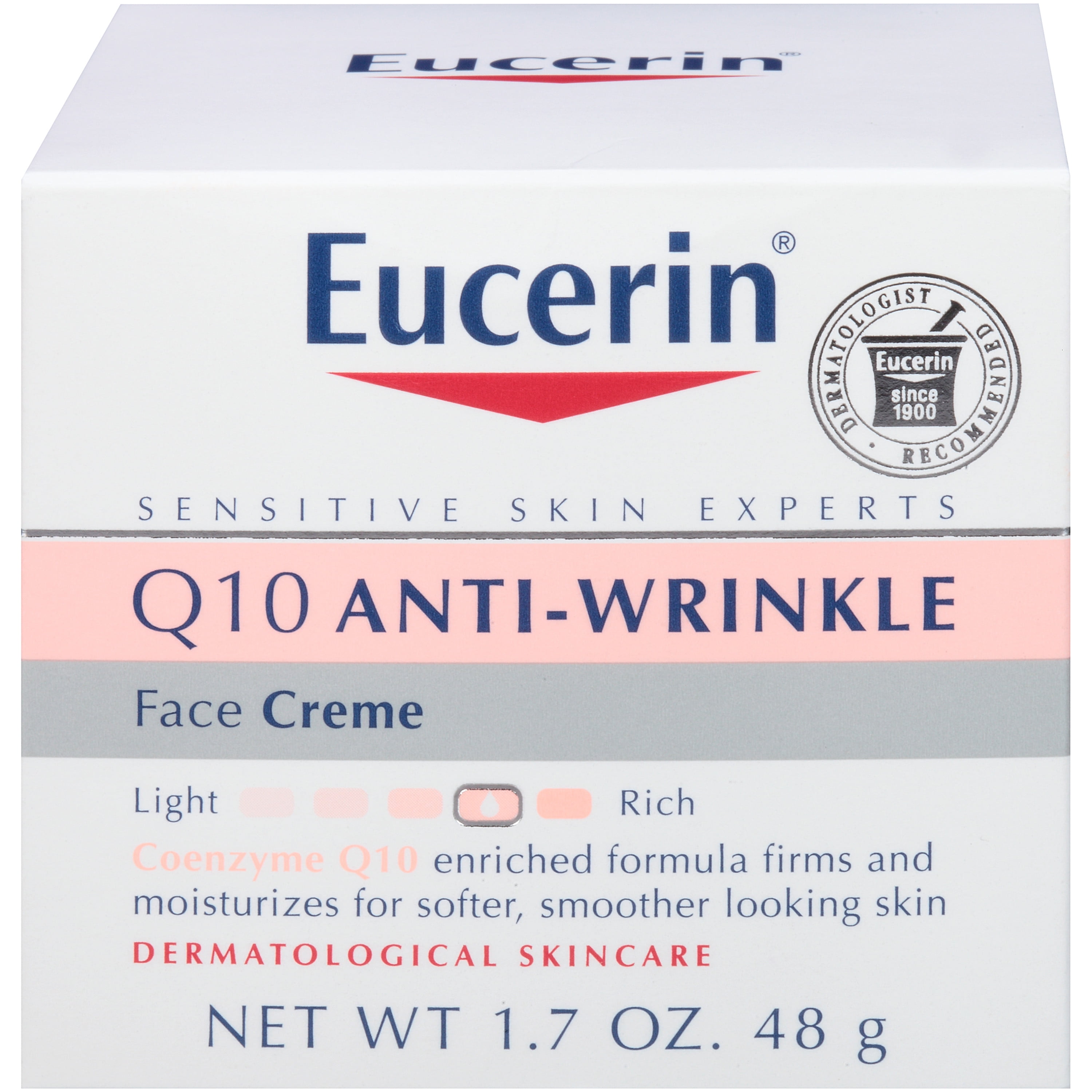 foretrækkes Savvy skotsk Eucerin Q10 Anti-Wrinkle Face Cream for Sensitive Skin, 1.7 Oz Jar -  Walmart.com