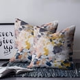 thumbnail image 4 of Soft Abstract Painting in Modern Fresh Colors Navy, Orange, Pink, Cream, White, and Gold Throw Pillow Indoor Cover Pillow Case for Your Home(16in x 16in), 4 of 6