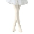 thumbnail image 2 of NAISIBABY Girls Ballet Pantyhose (3-15T), High Waisted Fleece Lined Stretchy Winter Thermal Footed Tights White, 2 of 8
