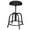 Black, variant on Hampden Furnishings Vince Collection Fabric Padded Swivel Art Stool, Black/Grey, 19"-25"