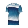 thumbnail image 6 of Wukai Christmas Snowflakes Print Men's Short-Sleeved Mesh T-Shirt,Quick-Dry Short Sleeve Workout T-Shirt-, 6 of 8