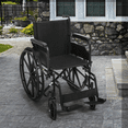 thumbnail image 2 of Monicare Folding Manual Wheelchair With Swing-Away Footrests & Armrests, 17" Seat, Red 2 of 2