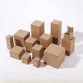 thumbnail image 2 of Caja de papel Kraft universal, caja de embalaje corrugado de tres capas, embalaje exterior del producto, caja de fondo con hebilla rectangular cuadrada, 2 of 5