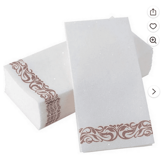 XSCPXTT Disposable Bathroom Napkins, Soft and Absorbent Paper Guest Towels, Cloth-Like Paper Hand Towels Decorative Napkins for Parties,Weddings,Dinners or Events Rose Gold