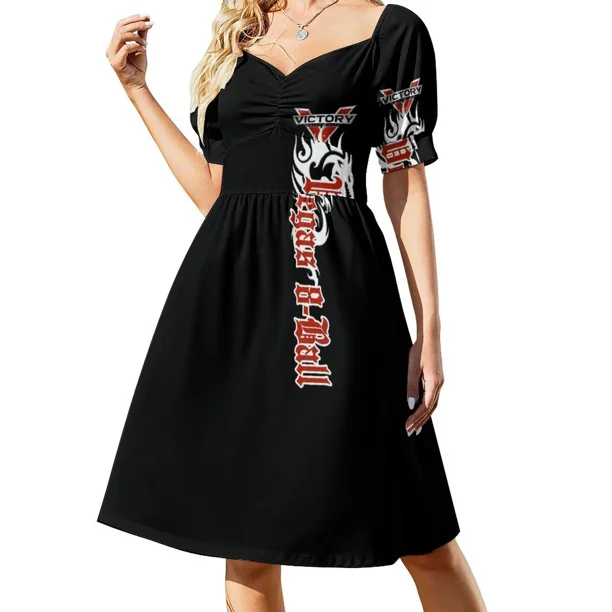 Vestido sin mangas con diseño de motocicleta de bola 8 tribal de Victoria Vegas, vestido de verano para mujer, vestido de falda de verano para mujer
