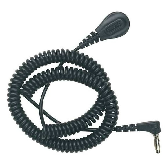 Desco Ground Cord, Right Angle, Banana, 6Ft 91095