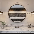 thumbnail image 2 of Niveal 32" Wall Round Mirror Modern Circle Framed Vanity Bathroom Mirror, Black, 2 of 13