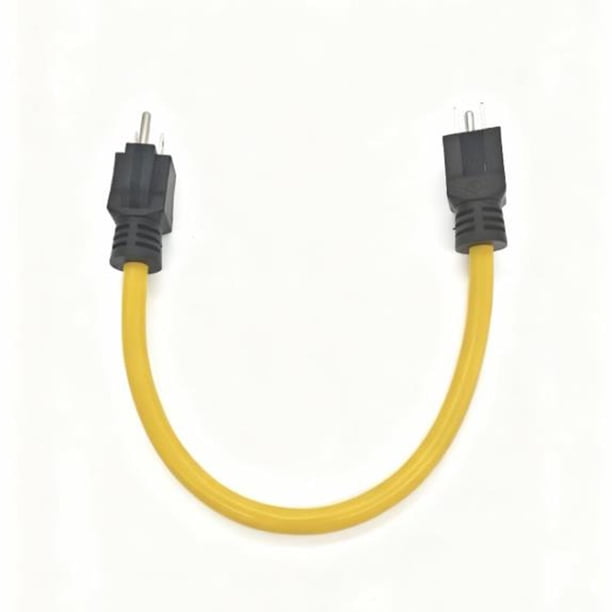 Cable de Extensión Largo Al Aire Libre: Cable de Conversión de Potencia Rv Amarillo Estándar Americano de Enchufe de Tres Núcleos, Cobre Pesado, Pvc Retardante de Llama, Cable de Extensión de Potencia