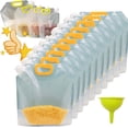 thumbnail image 1 of Grain Moisture-proof Sealed Bag, Reusable 10 pcs Transparent Grain Storage Suction Bags, Large Capacity Stand Up Sealed Odor-Resistant Packaging Bags for Multipurpose Food Storage, with Funnel (2.5L), 1 of 7