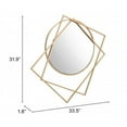 thumbnail image 5 of Geometric Overlaps Gold Finish Wall Mirror, 5 of 9
