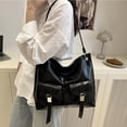thumbnail image 5 of HUISZJ Crossbody Shoulder Bag, Fashion Pocket Storage Commute Bag, Adjustable Strap Shoulder Handbag for Travel Commute Work (Black), 5 of 8