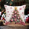 thumbnail image 3 of Funda de cojín navideña con estampado de copos de nieve, decorativa para cama y exterior. Estilo C, 3 of 6