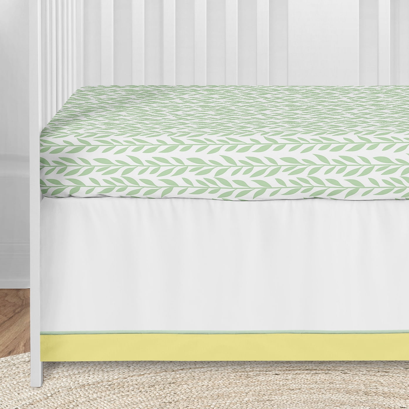 Sweet Jojo Designs Sunflower Yellow Brown and Green 4 Piece Crib Bedding Set