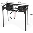 thumbnail image 3 of OuterMust 2 Burner Propane Gas Stove with 0-3 PSI Adjustable Regulator and Removable Legs Gas Burners for Cooking Perfect for Home Brewing, Seafood Boil and Camping, 3 of 8