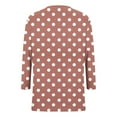 thumbnail image 7 of Blmnix Women's Business Casual Blouses Workwear Polka Dot Maroon Women's Blouses Dressy Casual Hot Pink V-Neck 3/4 Sleeve Tops, 7 of 7