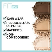 Maybelline Fit Me Matte Poreless Pressed Face Powder Makeup, Natural Beige, 0.29 oz