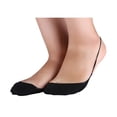 thumbnail image 1 of Medias medias para mujer, calcetines invisibles con cordón trasero sin talón, 10 pares Negro M, 1 of 6