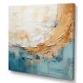 thumbnail image 2 of Designart "Fusion Of Gold And Blue Paint I" Abstract Painting Wall Art Living Room, 2 of 7