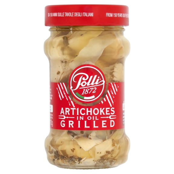 Polli Grilled Artichokes in Oil 185g, Imported from Britain