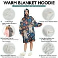 thumbnail image 5 of Wearable Oversized Blanket,Beagle Dog Dog and Pioneer Flower Wearable Blanket Hoodie for Adults,Cozy Hooded Blankets with Super Pockets,Super Warm Fuzzy Pullover for Women & Men, 5 of 6