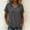 Black, variant on Women's Summer V-Neck Hooded Casual T-Shirt, Solid Drawstring Lightweight Breathable Short Sleeve Top Purple XXL