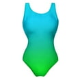 thumbnail image 5 of Blue Gre Ombre Swimsuit Sexy Gradit Print One Piece Swimwear Push Up Swimsuits Trdy Holiday Swim Beachwear, 5 of 7